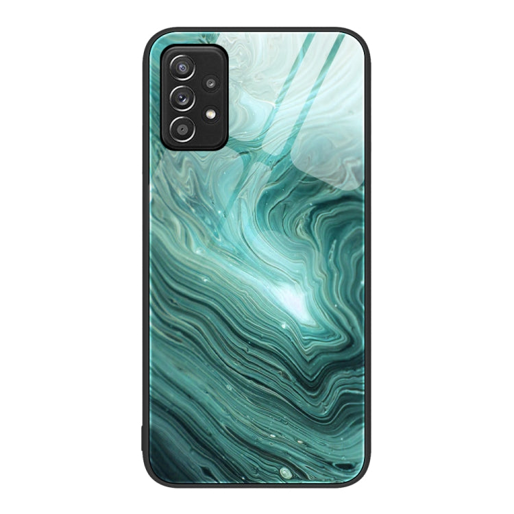 Marble Pattern Glass Protective Phone Case, For Samsung Galaxy A12 5G, For Samsung Galaxy A52, For Samsung Galaxy A53, For Samsung Galaxy M32, For Samsung Galaxy M52 5G, For Samsung Galaxy S21 5G