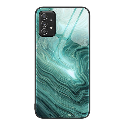 Marble Pattern Glass Protective Phone Case, For Samsung Galaxy A12 5G, For Samsung Galaxy A52, For Samsung Galaxy A53, For Samsung Galaxy M32, For Samsung Galaxy M52 5G, For Samsung Galaxy S21 5G