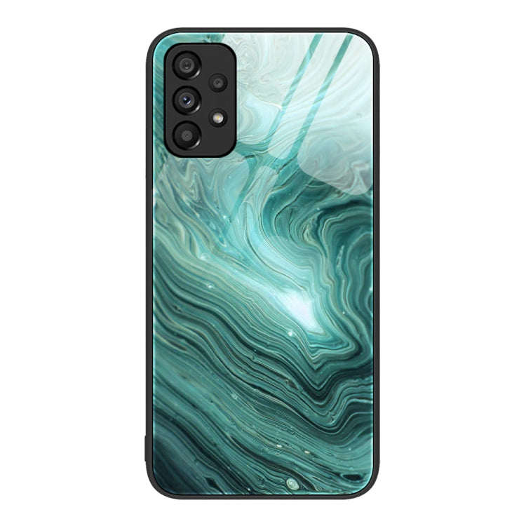 Marble Pattern Glass Protective Phone Case, For Samsung Galaxy A12 5G, For Samsung Galaxy A52, For Samsung Galaxy A53, For Samsung Galaxy M32, For Samsung Galaxy M52 5G, For Samsung Galaxy S21 5G