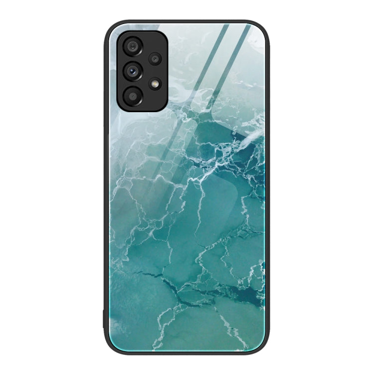 Marble Pattern Glass Protective Phone Case, For Samsung Galaxy A12 5G, For Samsung Galaxy A52, For Samsung Galaxy A53, For Samsung Galaxy M32, For Samsung Galaxy M52 5G, For Samsung Galaxy S21 5G
