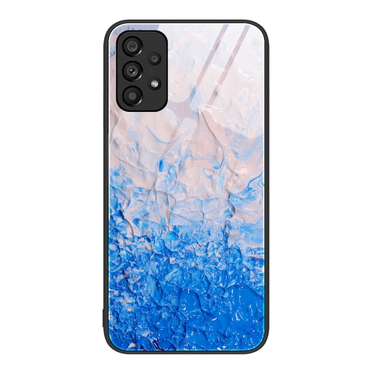 Marble Pattern Glass Protective Phone Case, For Samsung Galaxy A12 5G, For Samsung Galaxy A52, For Samsung Galaxy A53, For Samsung Galaxy M32, For Samsung Galaxy M52 5G, For Samsung Galaxy S21 5G