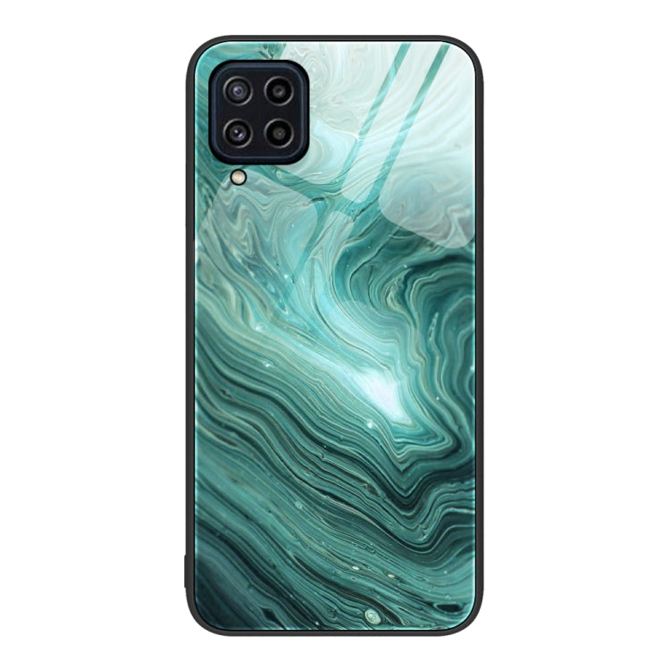 Marble Pattern Glass Protective Phone Case, For Samsung Galaxy A12 5G, For Samsung Galaxy A52, For Samsung Galaxy A53, For Samsung Galaxy M32, For Samsung Galaxy M52 5G, For Samsung Galaxy S21 5G