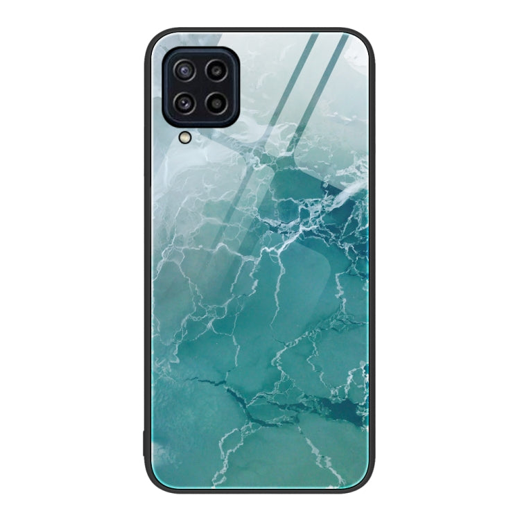 Marble Pattern Glass Protective Phone Case, For Samsung Galaxy A12 5G, For Samsung Galaxy A52, For Samsung Galaxy A53, For Samsung Galaxy M32, For Samsung Galaxy M52 5G, For Samsung Galaxy S21 5G