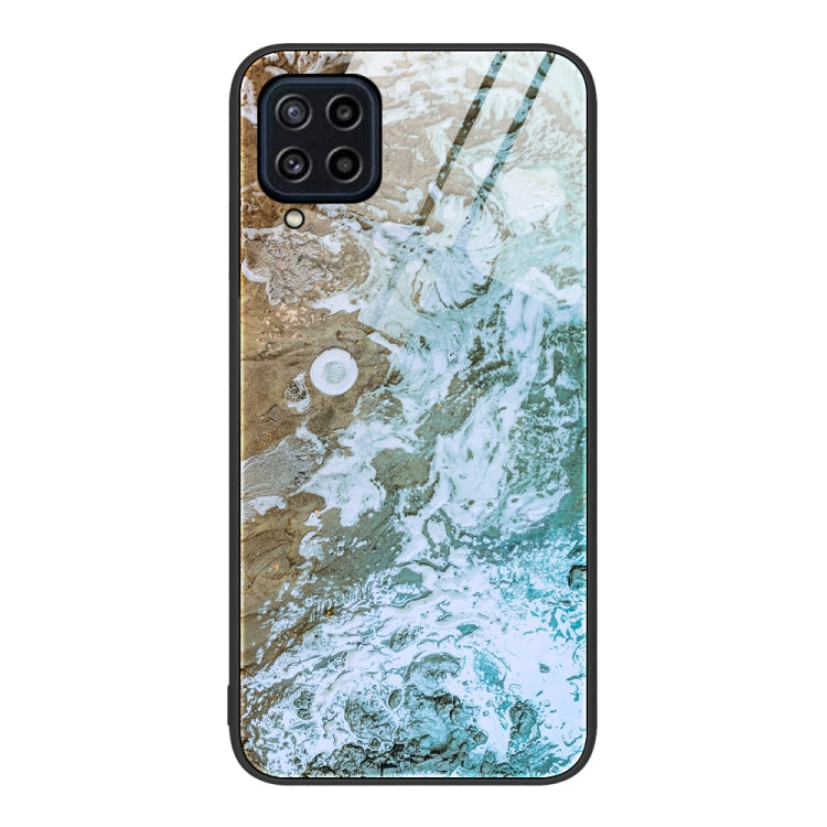 Marble Pattern Glass Protective Phone Case, For Samsung Galaxy A12 5G, For Samsung Galaxy A52, For Samsung Galaxy A53, For Samsung Galaxy M32, For Samsung Galaxy M52 5G, For Samsung Galaxy S21 5G