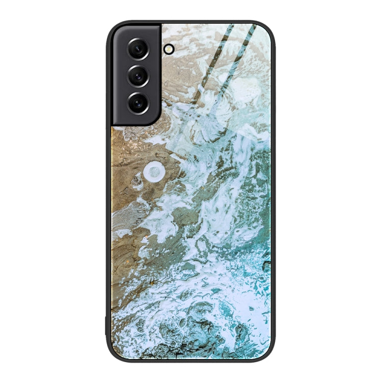 Marble Pattern Glass Protective Phone Case, For Samsung Galaxy A12 5G, For Samsung Galaxy A52, For Samsung Galaxy A53, For Samsung Galaxy M32, For Samsung Galaxy M52 5G, For Samsung Galaxy S21 5G