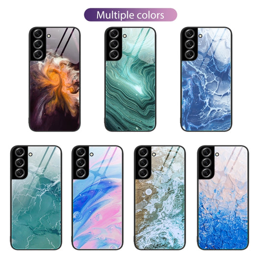 Marble Pattern Glass Protective Phone Case, For Samsung Galaxy S22+ 5G, For OnePlus 10 Pro, For OnePlus Nord 2 5G, For OnePlus Nord N100, For vivo V15, For vivo V21, For vivo S9e