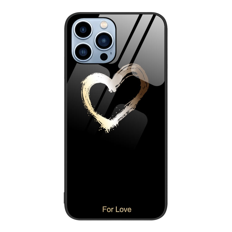 Colorful Painted Glass Phone Case, For iPhone 14 Pro Max, For iPhone 14 Pro, For iPhone 14 Plus