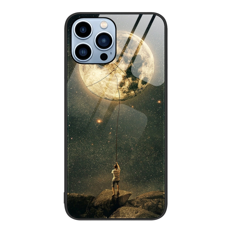 Colorful Painted Glass Phone Case, For iPhone 14 Pro Max, For iPhone 14 Pro, For iPhone 14 Plus