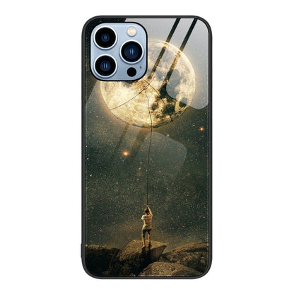 Colorful Painted Glass Phone Case, For iPhone 14 Pro Max, For iPhone 14 Pro, For iPhone 14 Plus