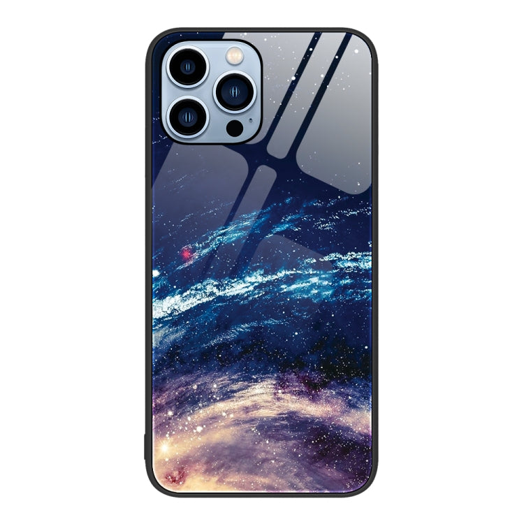 Colorful Painted Glass Phone Case, For iPhone 14 Pro Max, For iPhone 14 Pro, For iPhone 14 Plus