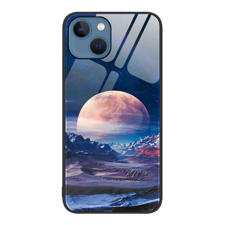 Colorful Painted Glass Phone Case, For iPhone 14 Pro Max, For iPhone 14 Pro, For iPhone 14 Plus
