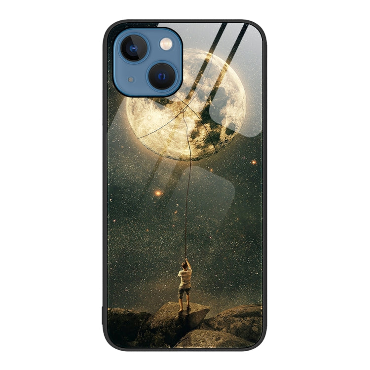Colorful Painted Glass Phone Case, For iPhone 14, For iPhone 13 Pro Max, For iPhone 13 Pro