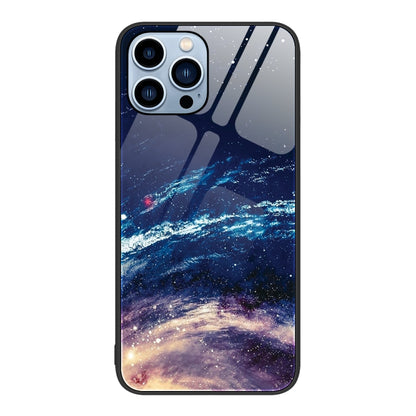 Colorful Painted Glass Phone Case, For iPhone 14, For iPhone 13 Pro Max, For iPhone 13 Pro