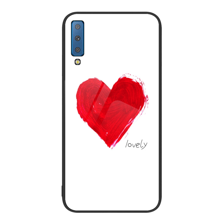 Colorful Painted Glass Phone Case, For Samsung Galaxy A7 2018, For Samsung Galaxy A8+ 2018, For Samsung Galaxy A12