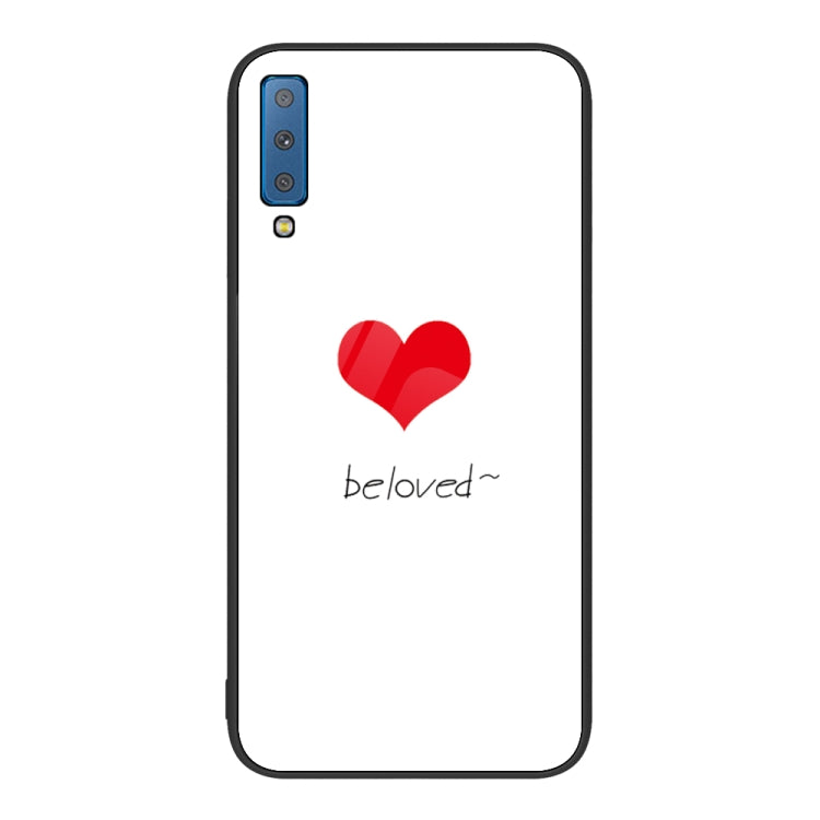 Colorful Painted Glass Phone Case, For Samsung Galaxy A7 2018, For Samsung Galaxy A8+ 2018, For Samsung Galaxy A12
