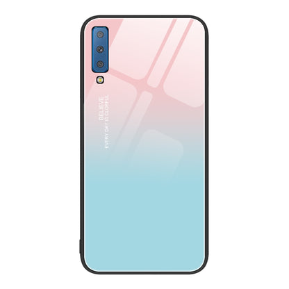 Colorful Painted Glass Phone Case, For Samsung Galaxy A7 2018, For Samsung Galaxy A8+ 2018, For Samsung Galaxy A12