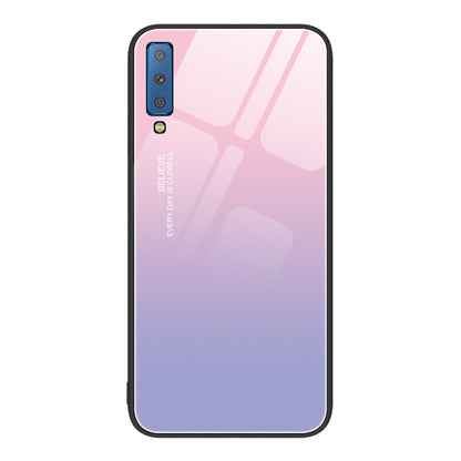 Colorful Painted Glass Phone Case, For Samsung Galaxy A7 2018, For Samsung Galaxy A8+ 2018, For Samsung Galaxy A12