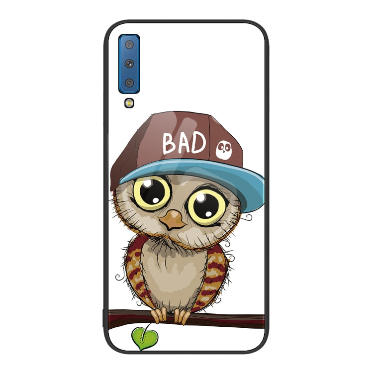Colorful Painted Glass Phone Case, For Samsung Galaxy A7 2018, For Samsung Galaxy A8+ 2018, For Samsung Galaxy A12