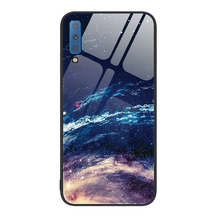 Colorful Painted Glass Phone Case, For Samsung Galaxy A7 2018, For Samsung Galaxy A8+ 2018, For Samsung Galaxy A12
