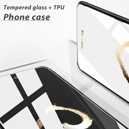 Colorful Painted Glass Phone Case, For Samsung Galaxy A7 2018, For Samsung Galaxy A8+ 2018, For Samsung Galaxy A12