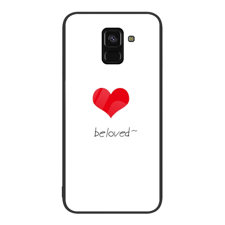 Colorful Painted Glass Phone Case, For Samsung Galaxy A7 2018, For Samsung Galaxy A8+ 2018, For Samsung Galaxy A12