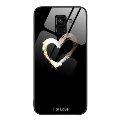 Colorful Painted Glass Phone Case, For Samsung Galaxy A7 2018, For Samsung Galaxy A8+ 2018, For Samsung Galaxy A12