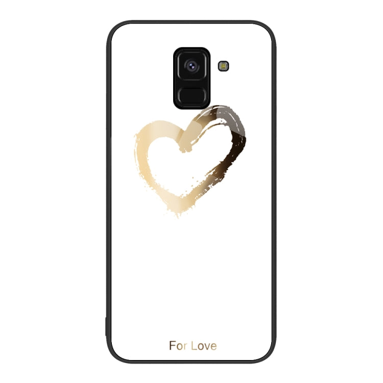 Colorful Painted Glass Phone Case, For Samsung Galaxy A7 2018, For Samsung Galaxy A8+ 2018, For Samsung Galaxy A12