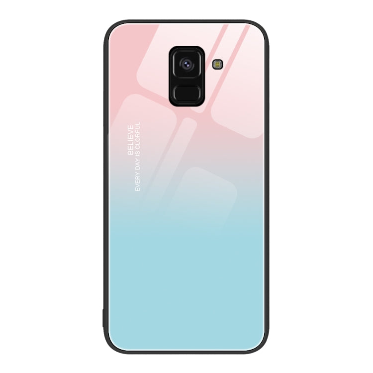 Colorful Painted Glass Phone Case, For Samsung Galaxy A7 2018, For Samsung Galaxy A8+ 2018, For Samsung Galaxy A12