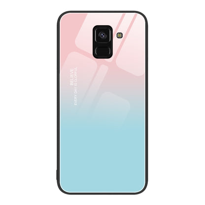 Colorful Painted Glass Phone Case, For Samsung Galaxy A7 2018, For Samsung Galaxy A8+ 2018, For Samsung Galaxy A12