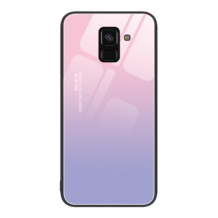 Colorful Painted Glass Phone Case, For Samsung Galaxy A7 2018, For Samsung Galaxy A8+ 2018, For Samsung Galaxy A12