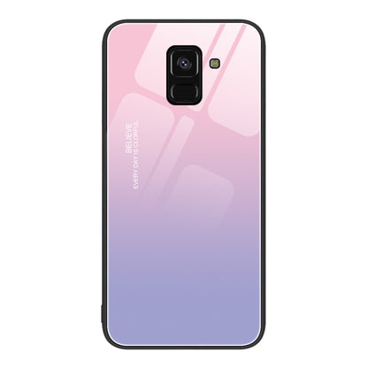 Colorful Painted Glass Phone Case, For Samsung Galaxy A7 2018, For Samsung Galaxy A8+ 2018, For Samsung Galaxy A12