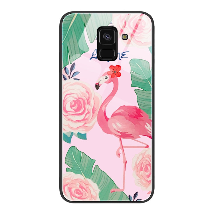 Colorful Painted Glass Phone Case, For Samsung Galaxy A7 2018, For Samsung Galaxy A8+ 2018, For Samsung Galaxy A12