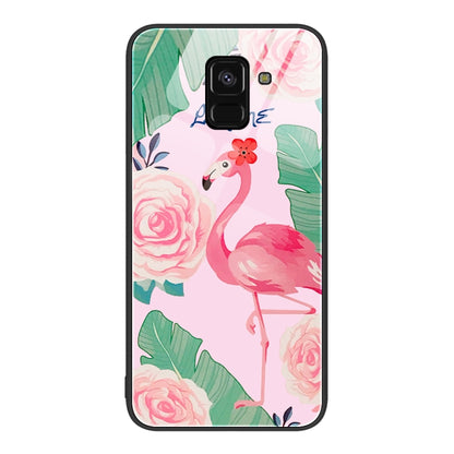 Colorful Painted Glass Phone Case, For Samsung Galaxy A7 2018, For Samsung Galaxy A8+ 2018, For Samsung Galaxy A12