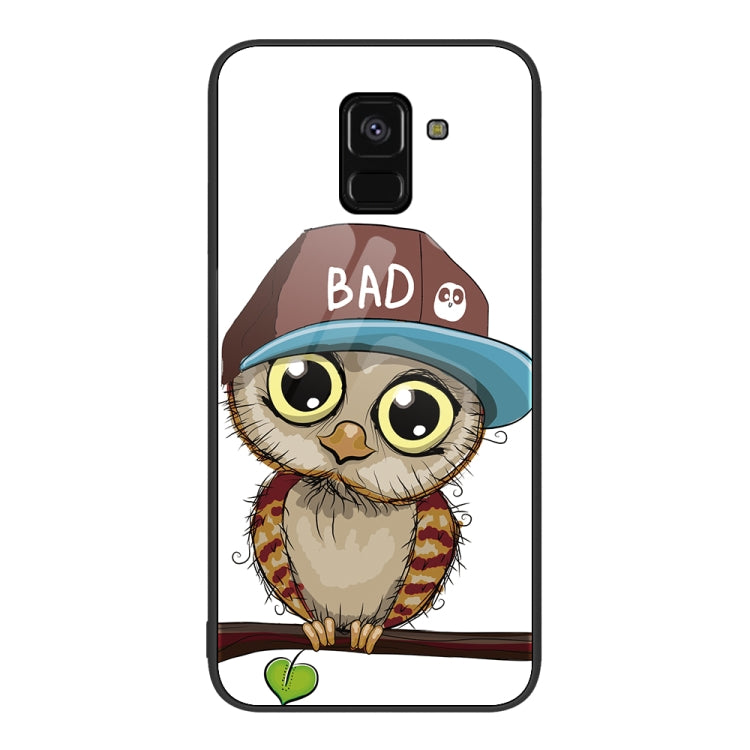 Colorful Painted Glass Phone Case, For Samsung Galaxy A7 2018, For Samsung Galaxy A8+ 2018, For Samsung Galaxy A12