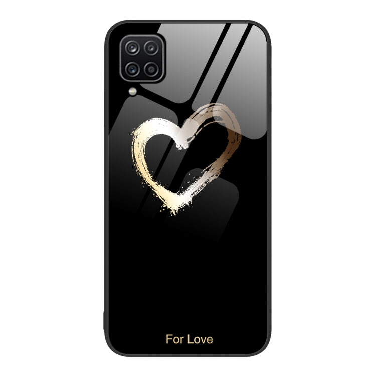 Colorful Painted Glass Phone Case, For Samsung Galaxy A7 2018, For Samsung Galaxy A8+ 2018, For Samsung Galaxy A12