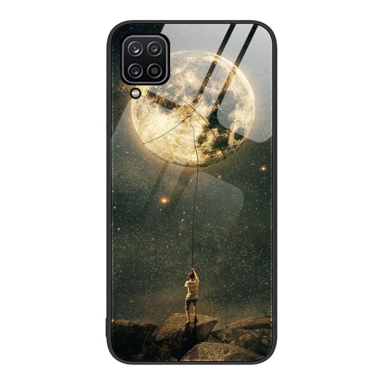 Colorful Painted Glass Phone Case, For Samsung Galaxy A7 2018, For Samsung Galaxy A8+ 2018, For Samsung Galaxy A12
