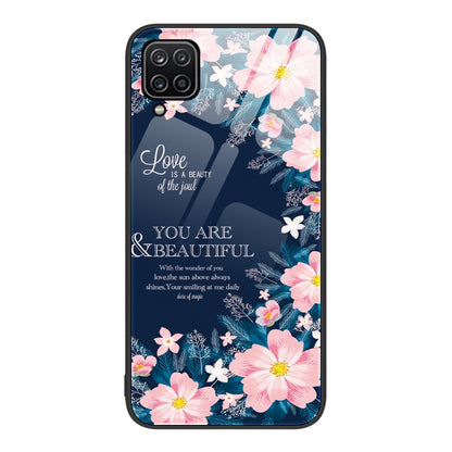 Colorful Painted Glass Phone Case, For Samsung Galaxy A7 2018, For Samsung Galaxy A8+ 2018, For Samsung Galaxy A12