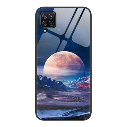 Colorful Painted Glass Phone Case, For Samsung Galaxy A7 2018, For Samsung Galaxy A8+ 2018, For Samsung Galaxy A12