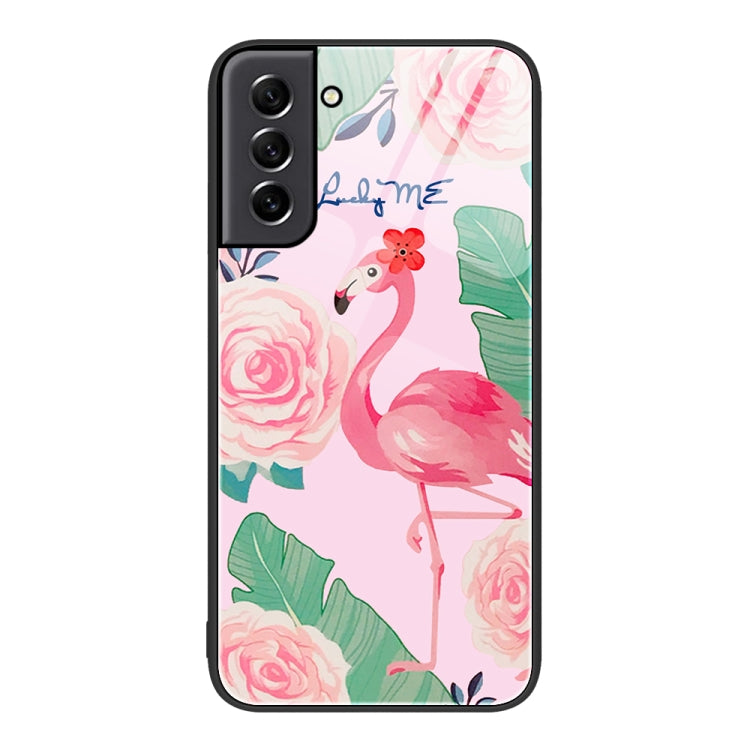Colorful Painted Glass Phone Case, For Samsung Galaxy S21 5G, For Samsung Galaxy S22+ 5G