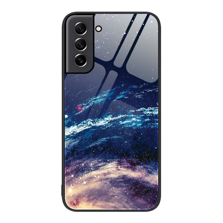 Colorful Painted Glass Phone Case, For Samsung Galaxy S21 5G, For Samsung Galaxy S22+ 5G