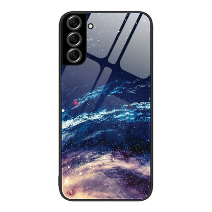 Colorful Painted Glass Phone Case, For Samsung Galaxy S21 5G, For Samsung Galaxy S22+ 5G