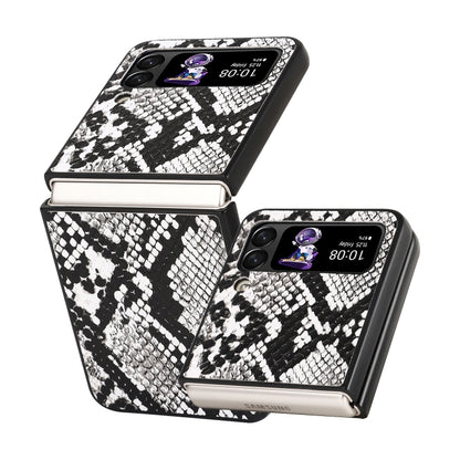 Leather Shockproof Protective Phone Case, For Samsung Galaxy Z Flip3 5G, For Samsung Galaxy Z Flip4