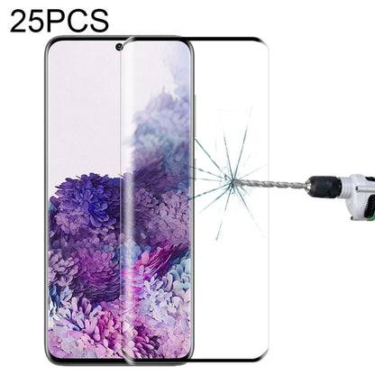 25 PCS 3D Curved Edge Full Screen Tempered Glass Film, For Samsung Galaxy S10 Lite, For Samsung Galaxy S20, For Samsung Galaxy S20+, For Samsung Galaxy S20 Ultra