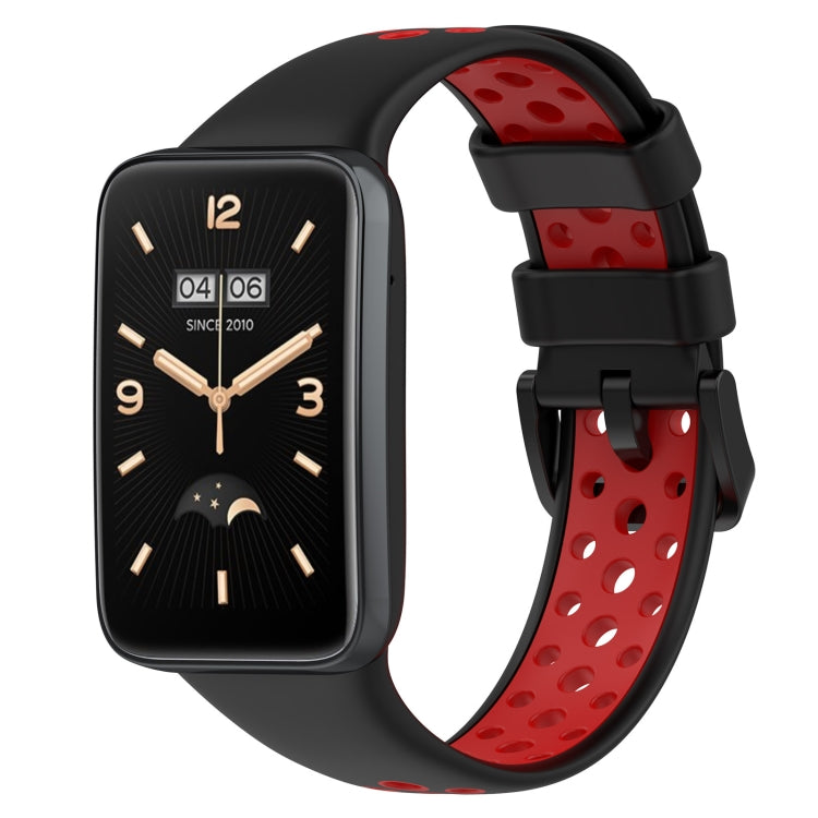 For Xiaomi Mi Band 7 Pro Two-Color Breathable Silicone Watch Band