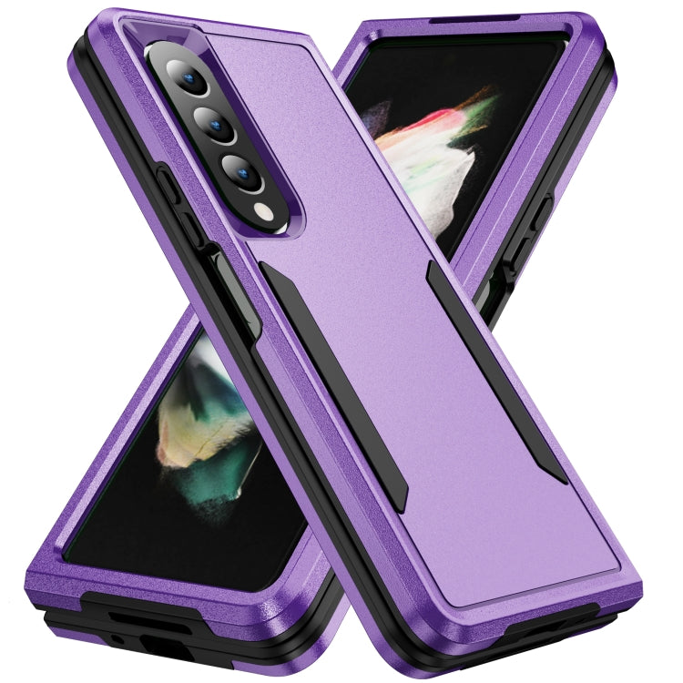 PC + TPU Shockproof All Inclusive Phone Case with Holder, For Samsung Galaxy Z Fold4