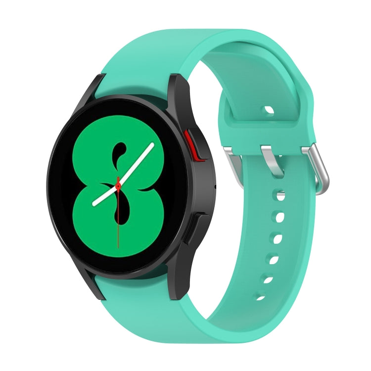 Official Silicone Silver Round Buckle Watch Band, For Samsung Galaxy Watch 5 40mm, For Samsung Galaxy Watch 5 44mm, For Samsung Galaxy Watch 5 Pro 45mm