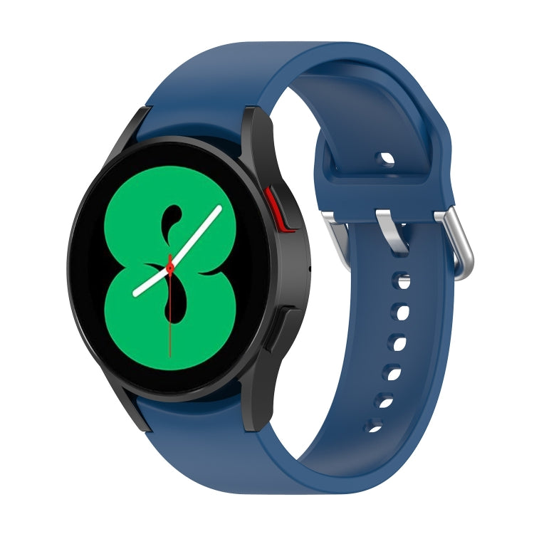 Official Silicone Silver Round Buckle Watch Band, For Samsung Galaxy Watch 5 40mm, For Samsung Galaxy Watch 5 44mm, For Samsung Galaxy Watch 5 Pro 45mm