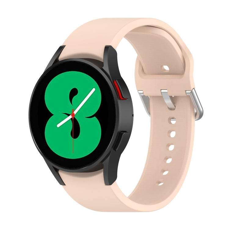 Official Silicone Silver Round Buckle Watch Band, For Samsung Galaxy Watch 5 40mm, For Samsung Galaxy Watch 5 44mm, For Samsung Galaxy Watch 5 Pro 45mm