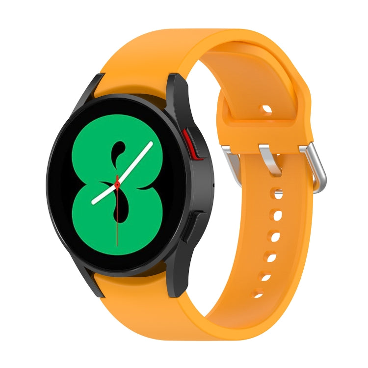 Official Silicone Silver Round Buckle Watch Band, For Samsung Galaxy Watch 5 40mm, For Samsung Galaxy Watch 5 44mm, For Samsung Galaxy Watch 5 Pro 45mm