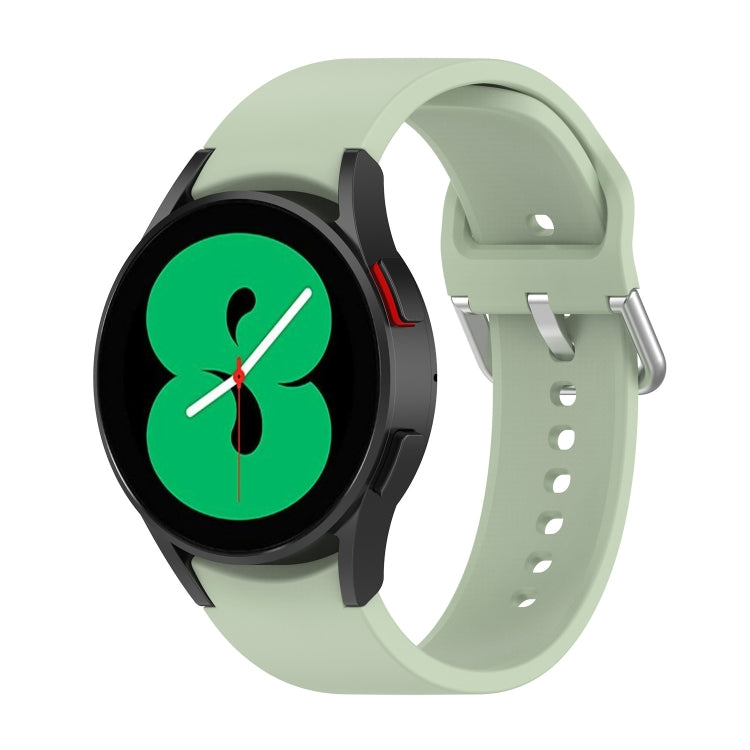 Official Silicone Silver Round Buckle Watch Band, For Samsung Galaxy Watch 5 40mm, For Samsung Galaxy Watch 5 44mm, For Samsung Galaxy Watch 5 Pro 45mm